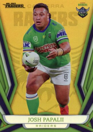 2023 NRL Traders Gold Pearl Specials - GS014 Josh Papali`i Canberra Raiders