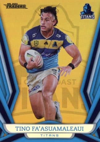 2023 NRL Traders Gold Pearl Specials - GS044 Tino Fa`asuamaleaui Gold Coast Titans