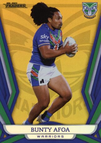 2023 NRL Traders Gold Pearl Specials - GS142 Bunty Afoa Warriors