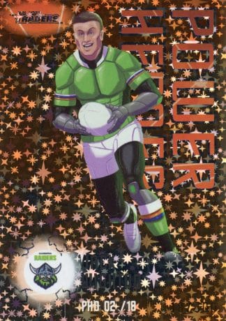2023 NRL Traders Power Heroes Orange - PHO02 Jack Wighton Canberra Raiders
