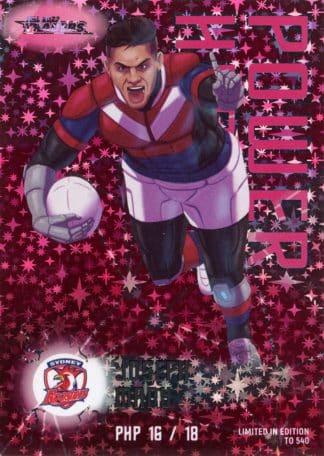 2023 NRL Traders Power Heroes Pink - PHP16 Joseph Manu Sydney Roosters
