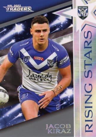 2023 NRL Traders Rising Stars Album Cards - RSA03 Jacob Kiraz Canterbury Bulldogs