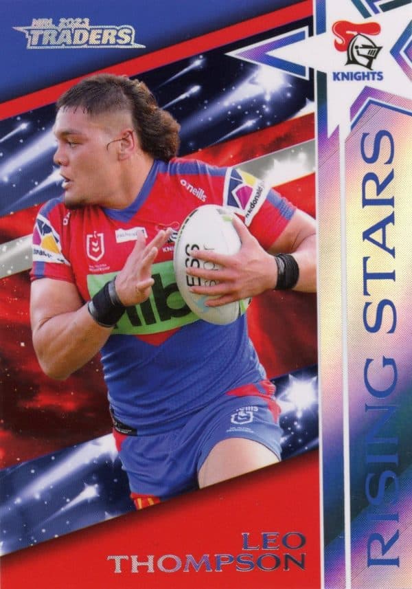2023 NRL Traders Rising Stars Album Cards - RSA08 Leo Thompson Newcastle Knights