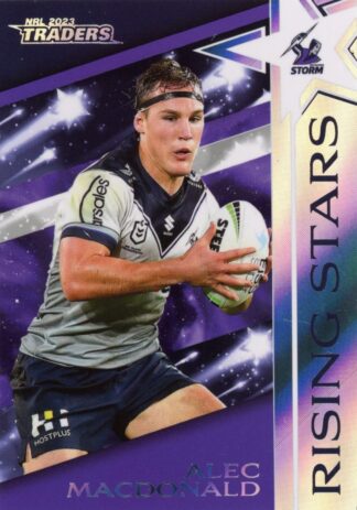 2023 NRL Traders Rising Stars Album Cards - RSA07 Alec MacDonald Melbourne Storm