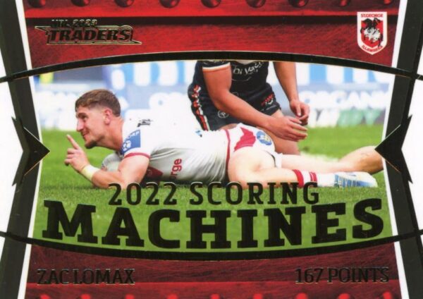 2023 NRL Traders Scoring Machines - SM13 Zac Lomax St George Dragons