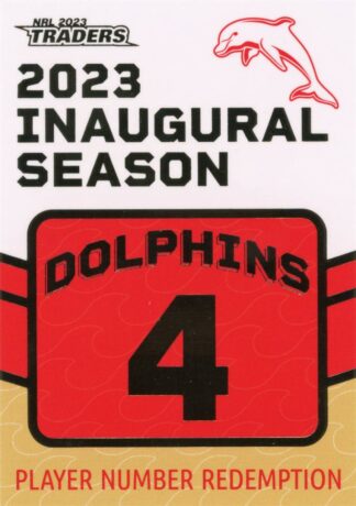 2023 NRL Traders Unredeemed Dolphins Inaugural Card - D04 Brenko Lee