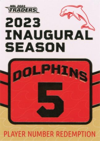 2023 NRL Traders Unredeemed Dolphins Inaugural Card - D05 Tesi Niu