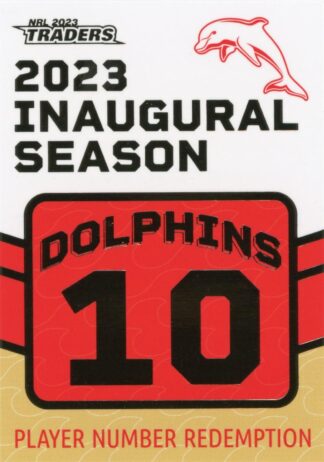 2023 NRL Traders Unredeemed Dolphins Inaugural Card - D10 Jarrod Wallace