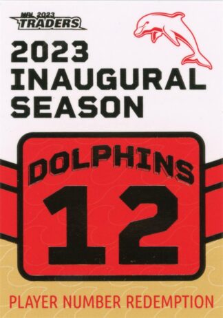 2023 NRL Traders Unredeemed Dolphins Inaugural Card - D12 Kenneath Bromwich