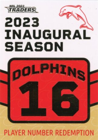 2023 NRL Traders Unredeemed Dolphins Inaugural Card - D16 Kurt Donoghoe