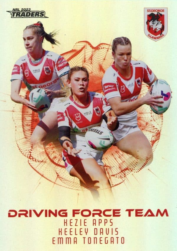 2023 NRL Traders Driving Force Team - DFT21 St George Dragons