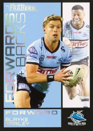2023 NRL Traders Forwards & Backs - FB07 Blayke Brailey Cronulla Sharks