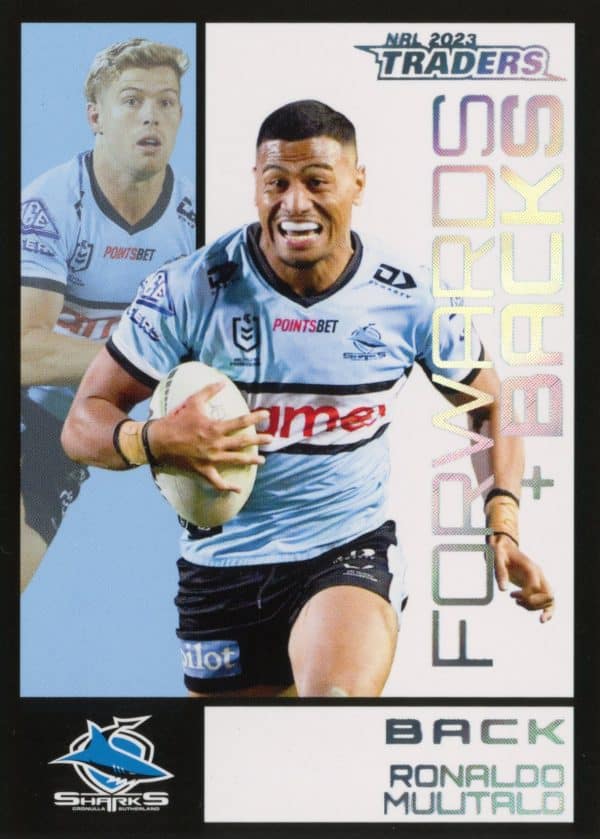 2023 NRL Traders Forwards & Backs - FB08 Ronaldo Mulitalo Cronulla Sharks
