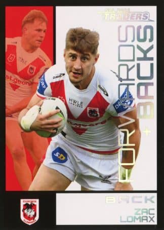 2023 NRL Traders Forwards & Backs - FB26 Zac Lomax St George Dragons