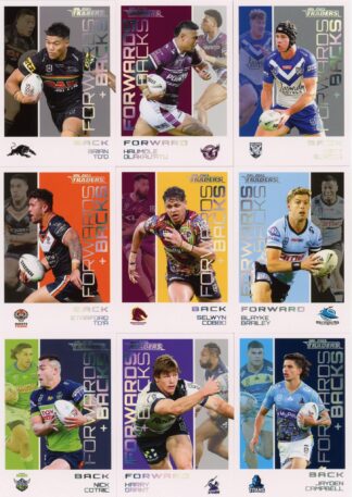 2023 NRL Traders Forwards & Backs Parallel - Full Set of 32 Cards