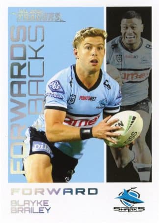 2023 NRL Traders Forwards & Backs Parallel - FBP07 Blayke Brailey Cronulla Sharks