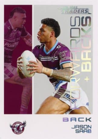 2023 NRL Traders Forwards & Backs Parallel - FBP12 Jason Saab Manly Sea Eagles
