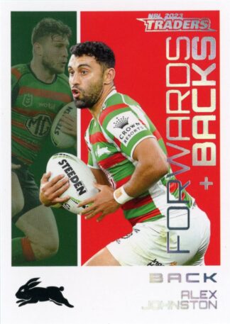 2023 NRL Traders Forwards & Backs Parallel - FBP24 Alex Johnston South Sydney Rabbitohs
