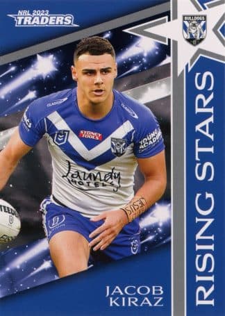 2023 NRL Traders Rising Stars - RS08 Jacob Kiraz Canterbury Bulldogs