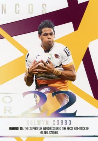 2023 NRL Traders Season To Remember - SR03 Selwyn Cobbo Brisbane Broncos