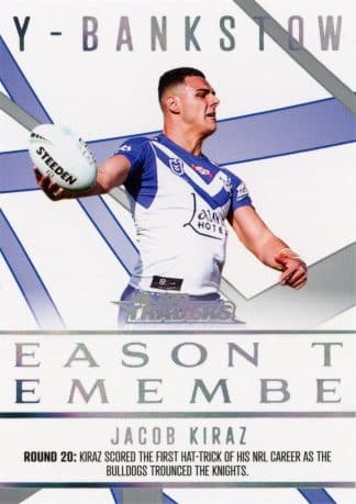 2023 NRL Traders Season To Remember - SR08 Jacob Kiraz Canterbury Bulldogs