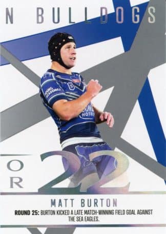 2023 NRL Traders Season To Remember - SR09 Matt Burton Canterbury Bulldogs