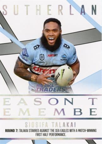 2023 NRL Traders Season To Remember - SR11 Siosifa Talakai Cronulla Sharks