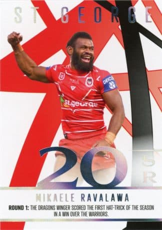 2023 NRL Traders Season To Remember - SR37 Mikaele Ravalawa St George Dragons
