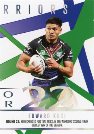 2023 NRL Traders Season To Remember - SR45 Edward Kosi Warriors