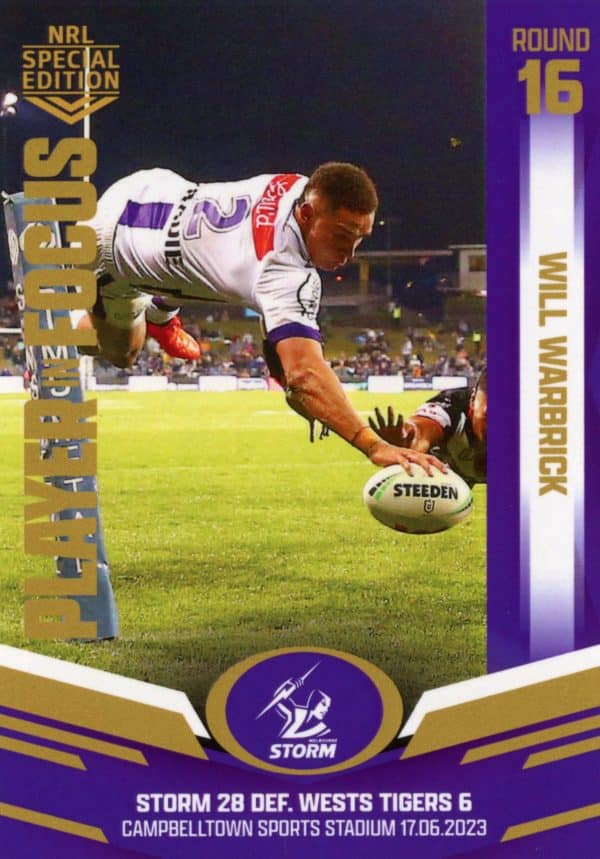 2023 NRL Player In Focus - IF16 Will Warbrick Melbourne Storm