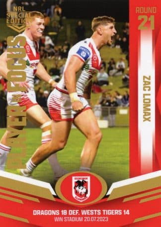 2023 NRL Player In Focus - IF21 Zac Lomax St George Dragons