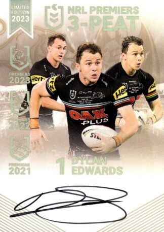 2023 NRL Premiers Signature Collection - PS02 Dylan Edwards Penrith Panthers