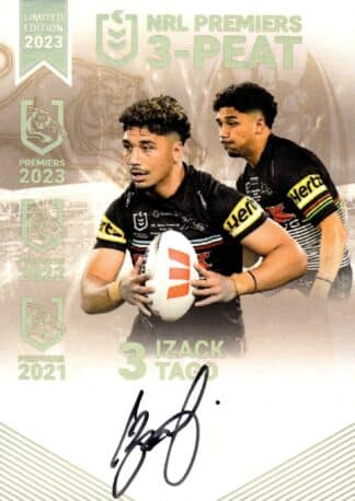2023 NRL Premiers Signature Collection - PS04 Izack Tago Penrith Panthers