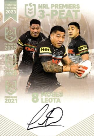 2023 NRL Premiers Signature Collection - PS09 Moses Leota Penrith Panthers