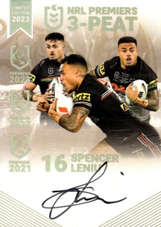 2023 NRL Premiers Signature Collection - PS17 Spencer Leniu Penrith Panthers