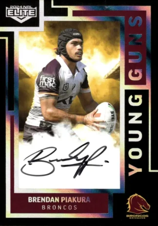 2024 NRL Elite Young Guns Signature - YGS01 Brendan Piakura Brisbane Broncos