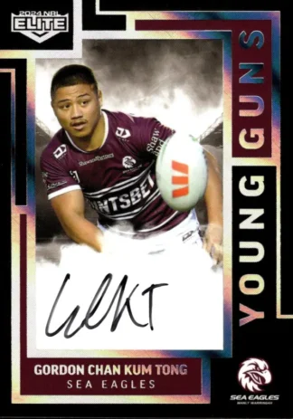 2024 NRL Elite Young Guns Signature - YGS07 Gordon Chan Kum Tong Manly Sea Eagles