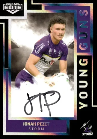 2024 NRL Elite Young Guns Signature - YGS08 Jonah Pezet Melbourne Storm