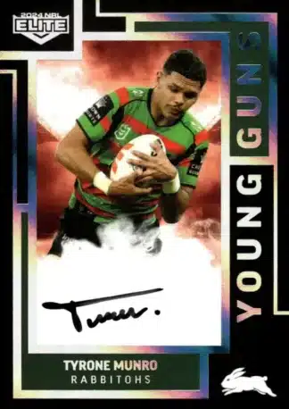 2024 NRL Elite Young Guns Signature - YGS13 Tyrone Munro South Sydney Rabbitohs