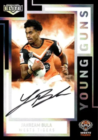 2024 NRL Elite Young Guns Signature - YGS17 Jahream Bula Wests Tigers