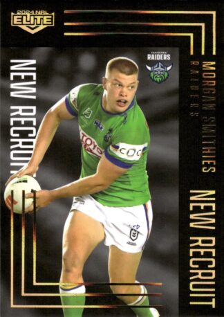 2024 NRL Elite New Recruits Album Card - NRA02 Morgan Smithies Canberra Raiders