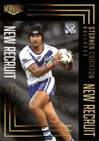 2024 NRL Elite New Recruits Album Card - NRA03 Stephen Crichton Canterbury Bulldogs