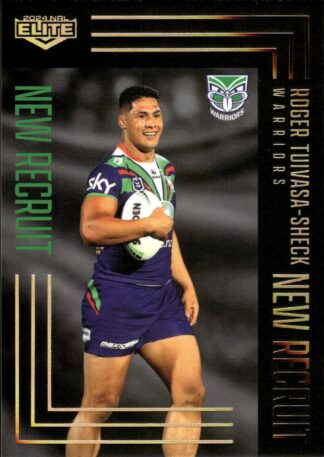 2024 NRL Elite New Recruits Album Card - NRA16 Roger Tuivasa-Sheck Warriors