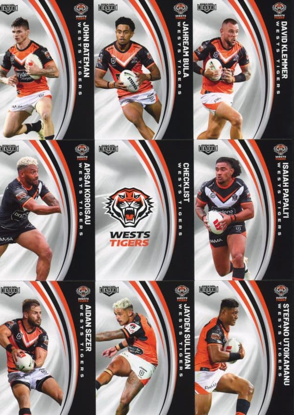 2024 NRL Elite Base Team Set - Wests Tigers
