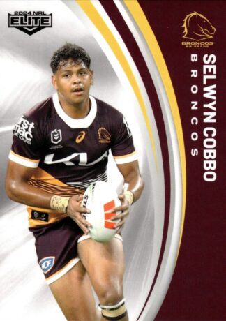 2024 NRL Elite Common Card - Base 003 Selwyn Cobbo Brisbane Broncos