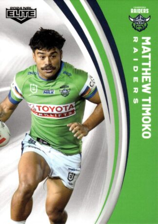 2024 NRL Elite Common Card - Base 017 Matthew Timoko Canberra Raiders