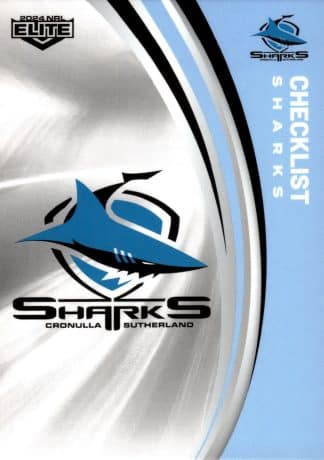 2024 NRL Elite Common Card - Base 028 Checklist Cronulla Sharks