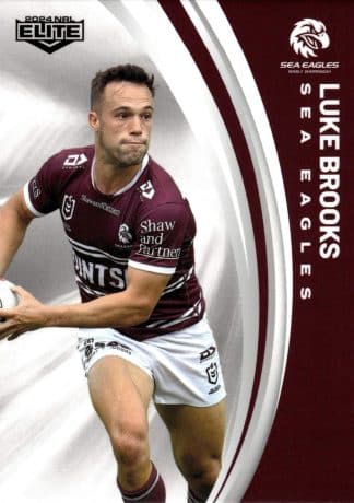 2024 NRL Elite Common Card - Base 056 Luke Brooks Manly Sea Eagles