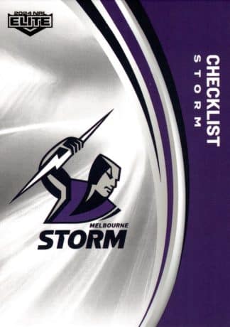 2024 NRL Elite Common Card - Base 064 Checklist Melbourne Storm