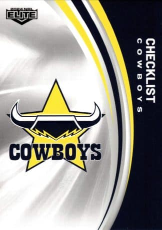 2024 NRL Elite Common Card - Base 082 Checklist North Queensland Cowboys